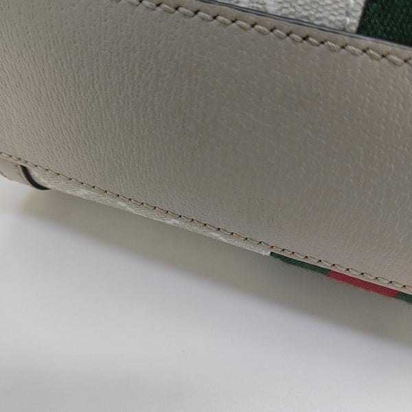 Ophidia Small Monogram Coated Canvas Beige