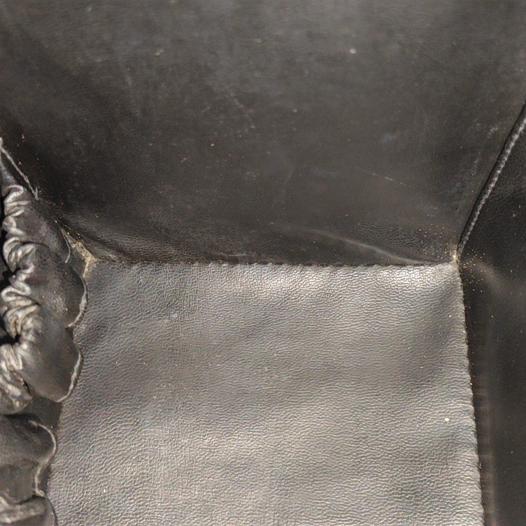 VINTAGE COSMETIC BAGS Grained Calfskin Black