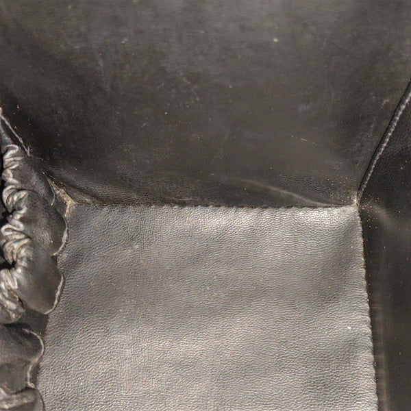 VINTAGE COSMETIC BAGS Grained Calfskin Black
