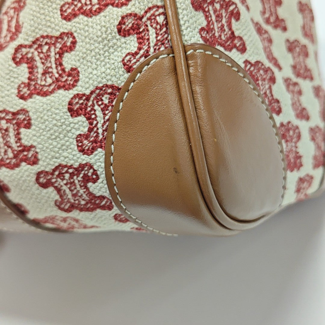Fabric Shoulder Bag Small Brown