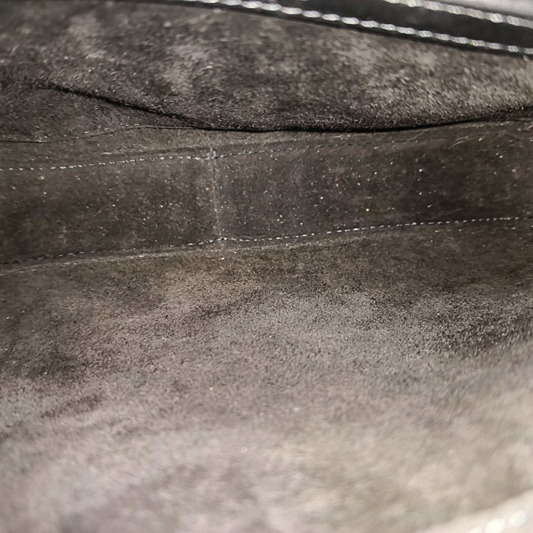 Calfskin Shoulder Bag Medium Black