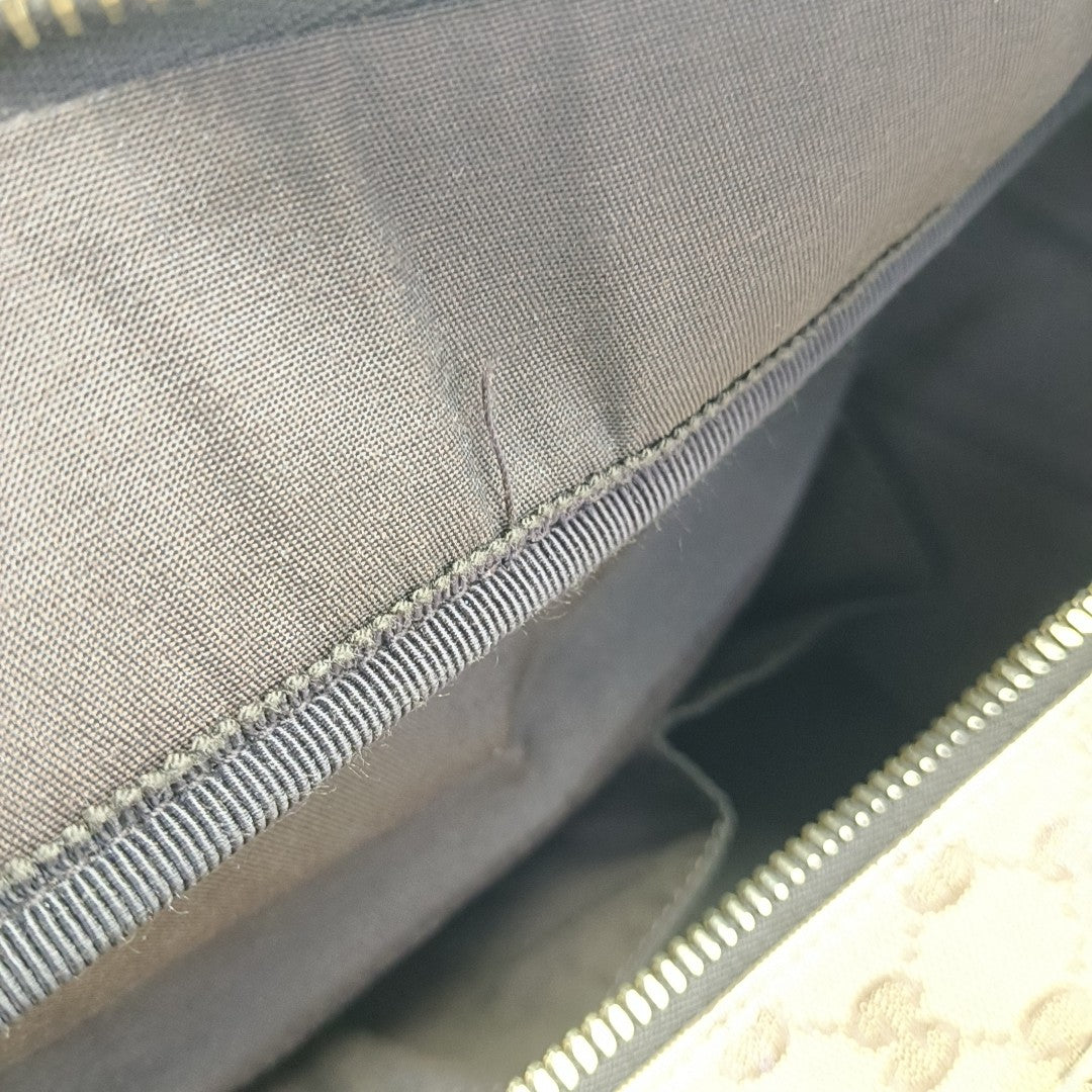 Monogram Coated Canvas Tote Bag Beige