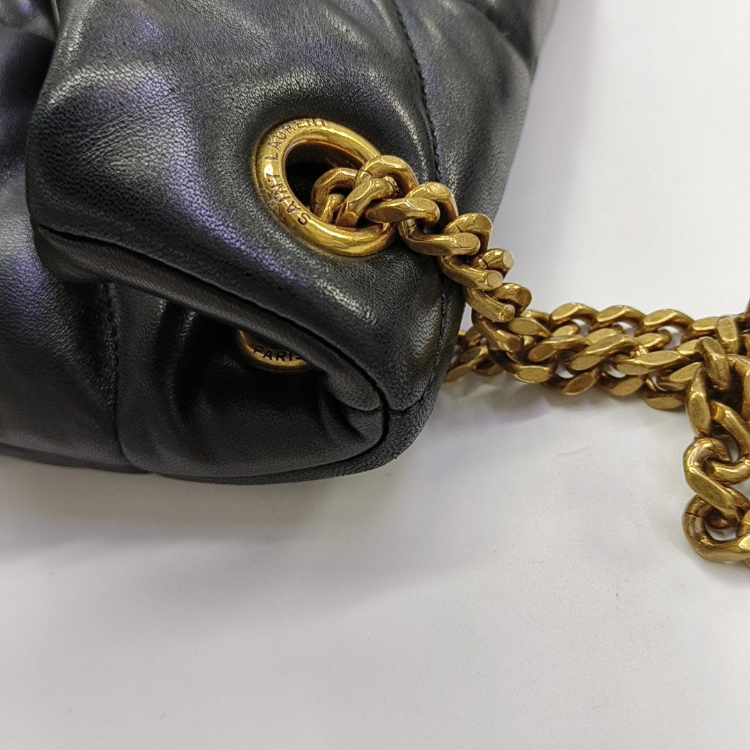 PUFFER Small Quilted Lambskin Black