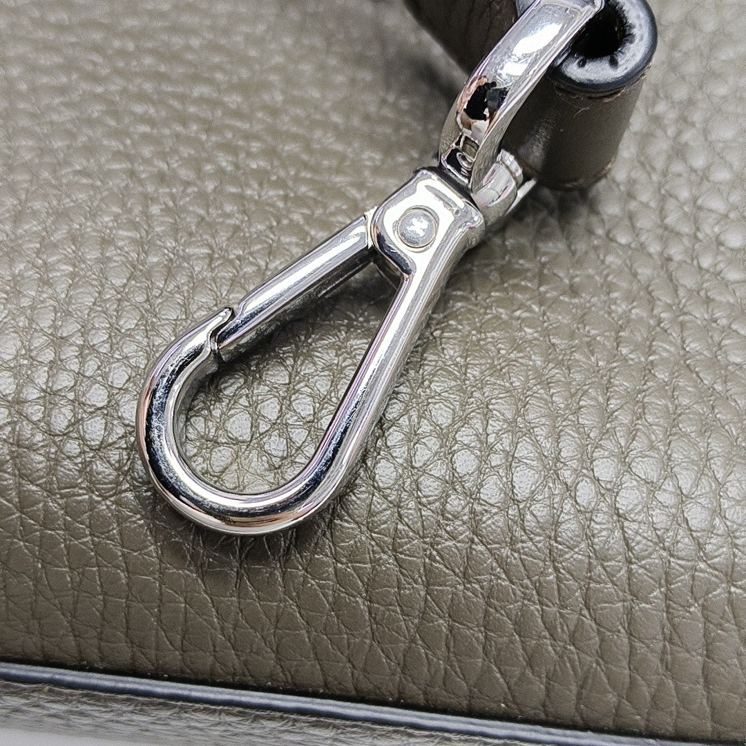 Calfskin Crossbody Bag Gray