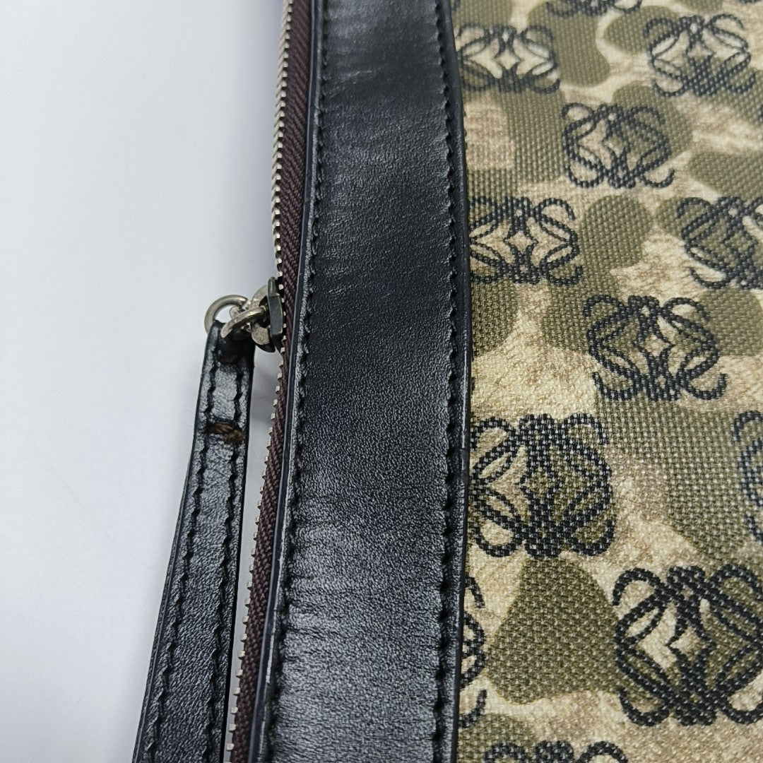 Coated Canvas Tote Bag Green