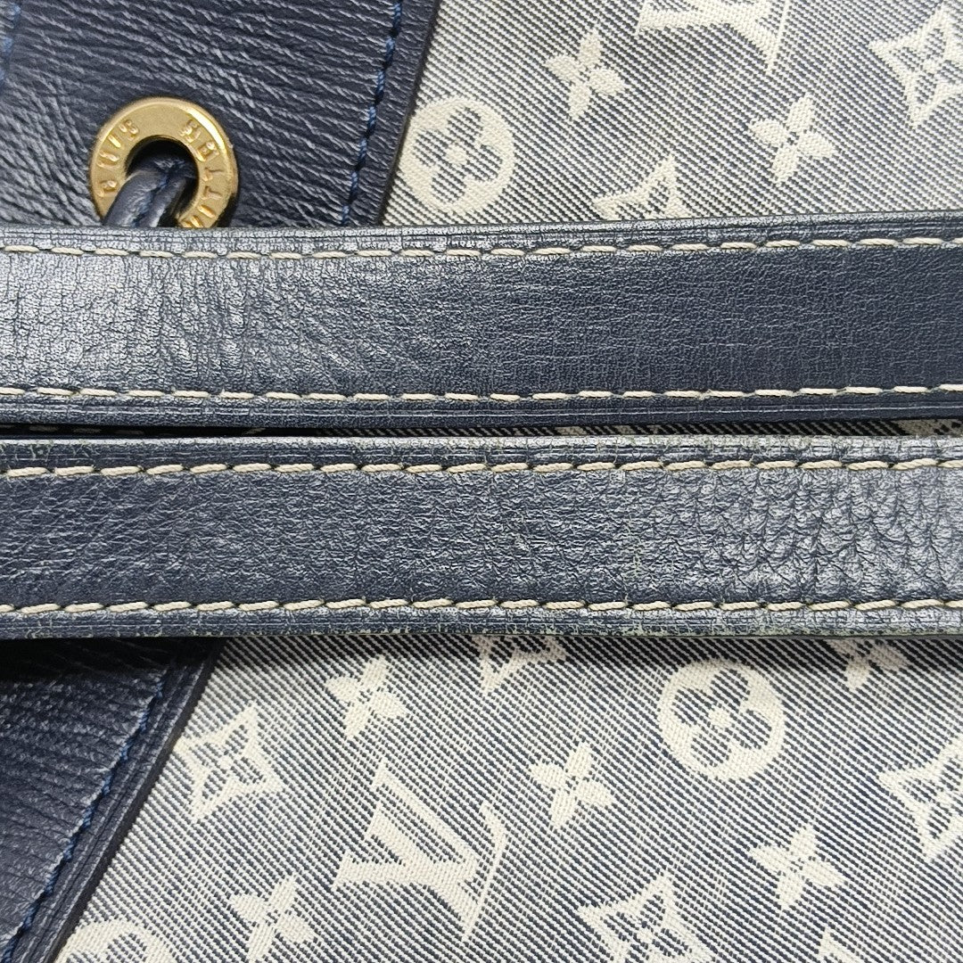Monogram Denim Bucket Bag Gray