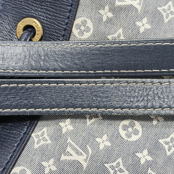 Monogram Denim Bucket Bag Gray