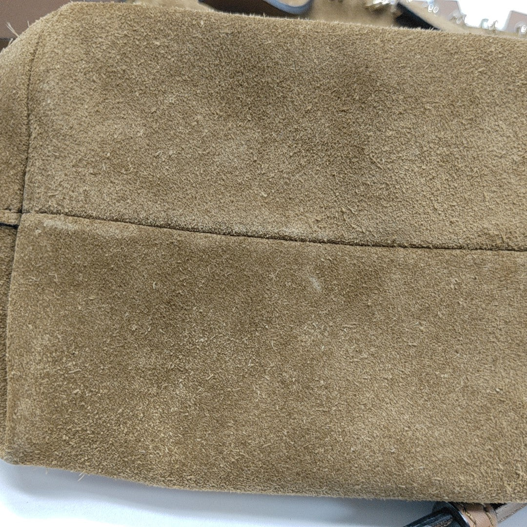 Suede Shoulder Bag Brown