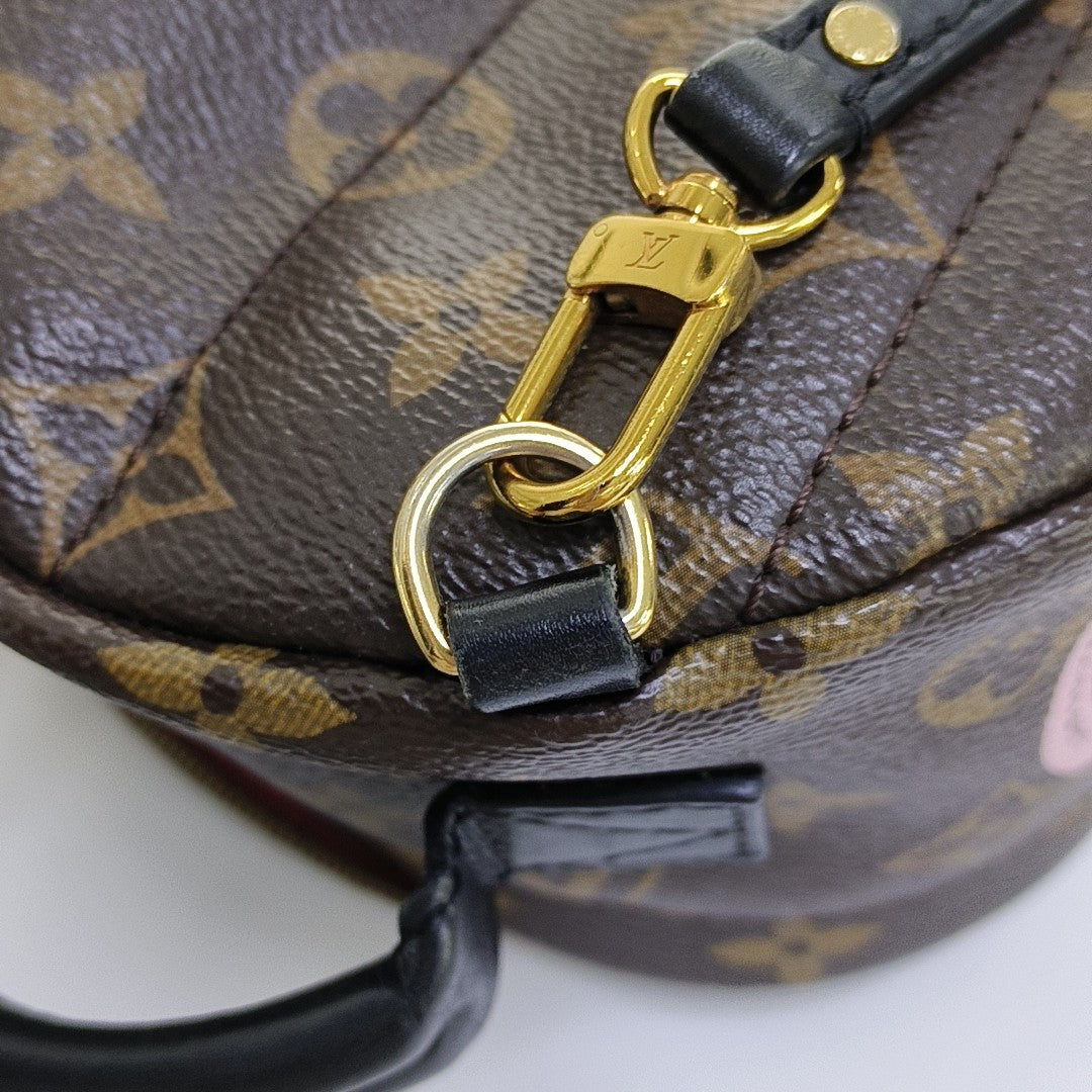 PALM SPRINGS Mini Monogram Coated Canvas Brown