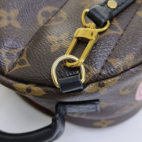 PALM SPRINGS Mini Monogram Coated Canvas Brown