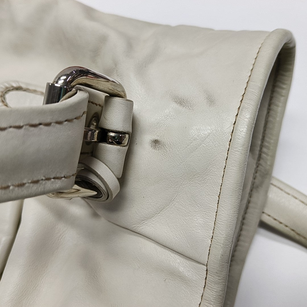 Calfskin Shoulder Bag White
