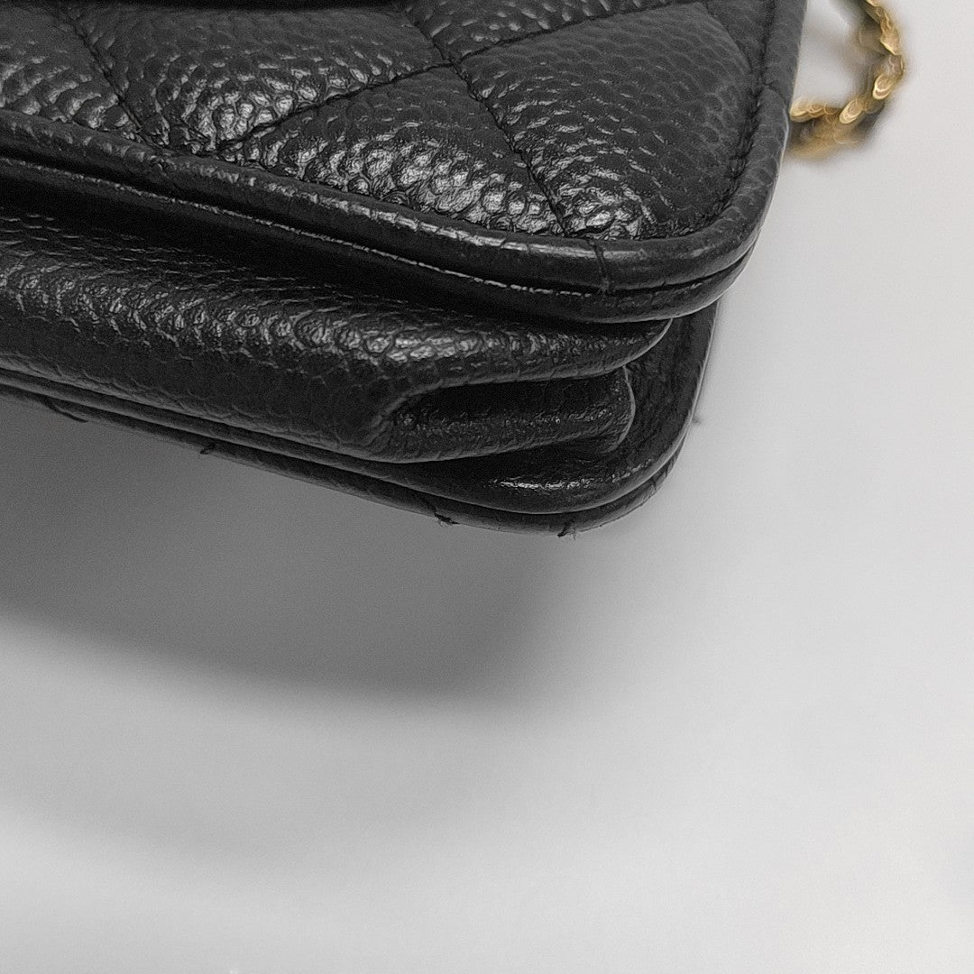 WOC Quilted Grained Calfskin Black