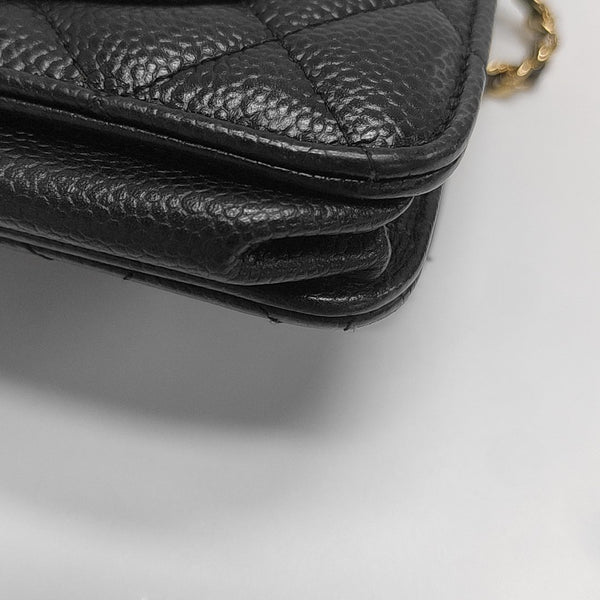 WOC Quilted Grained Calfskin Black