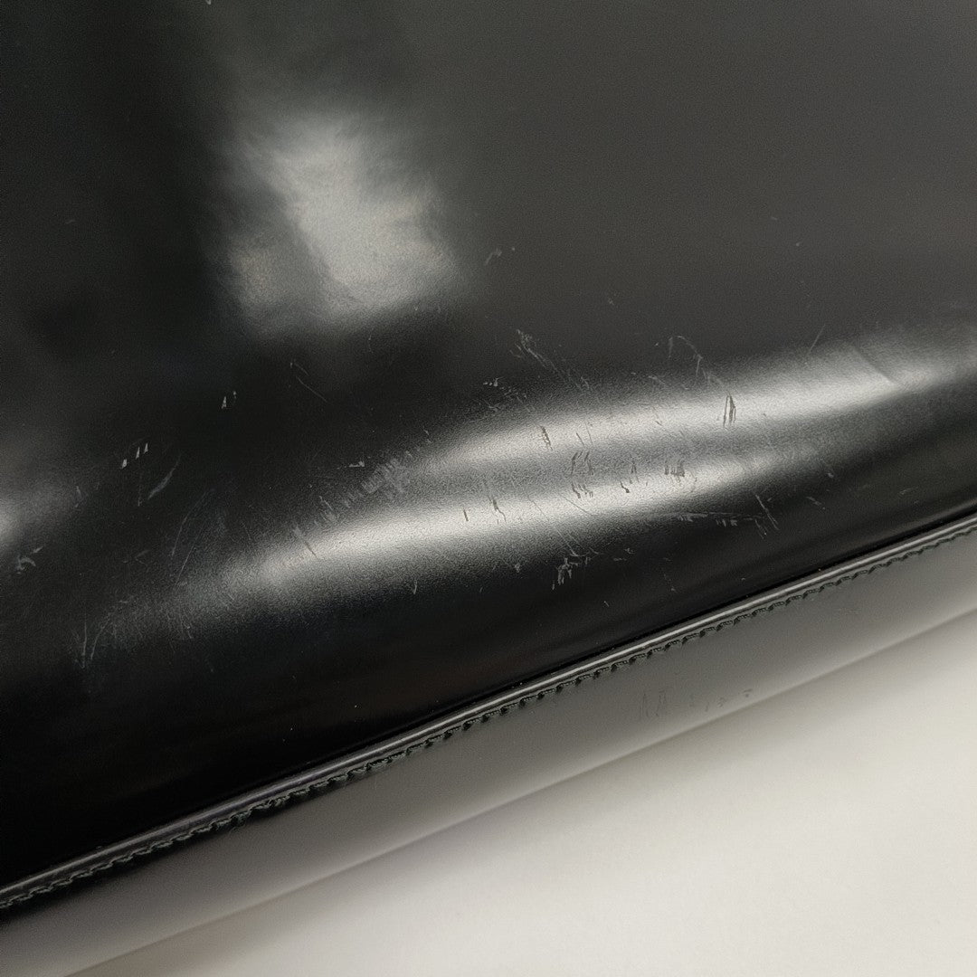 Calfskin Top Handle Bag Black