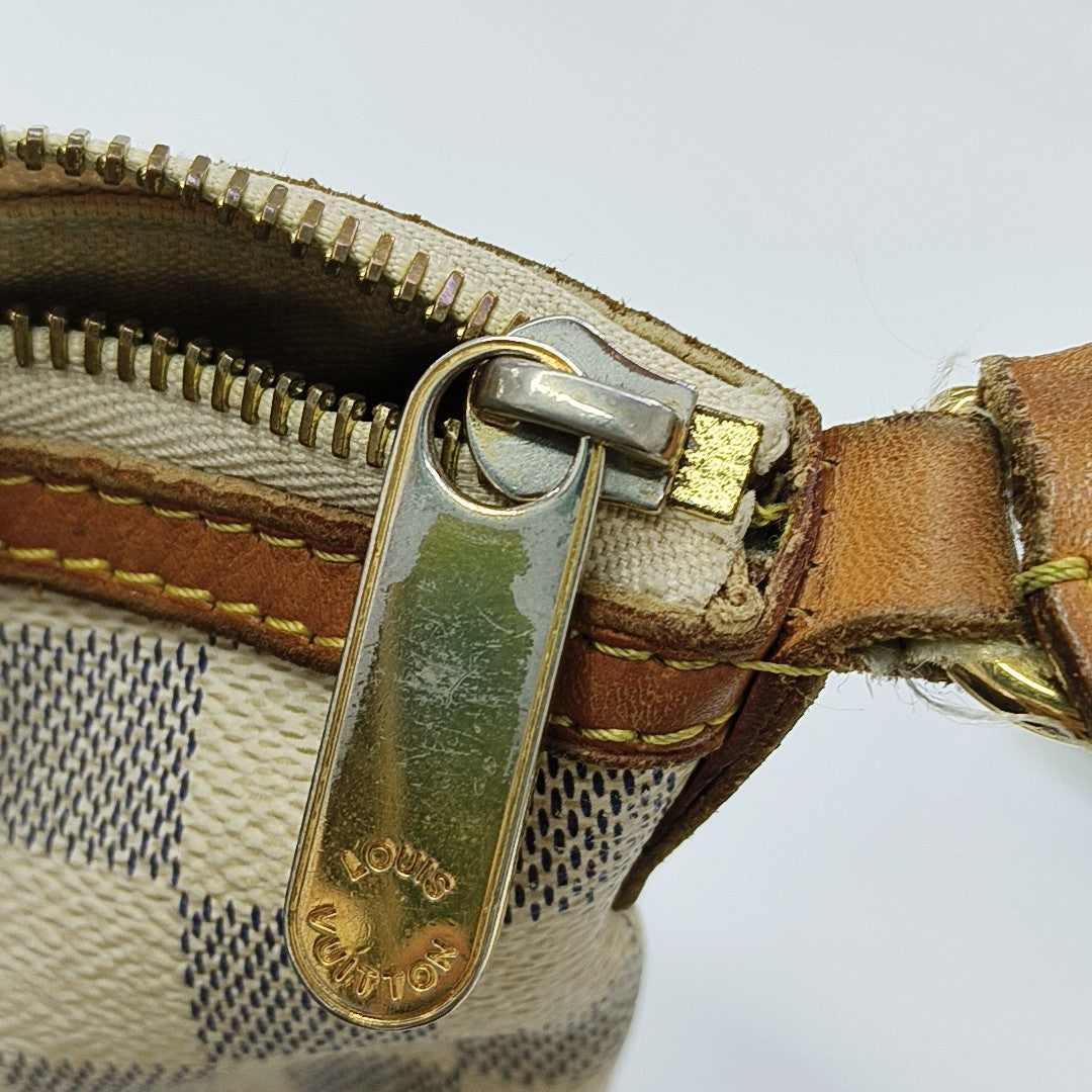 SIRACUSA MM Damier Azur Coated Canvas White