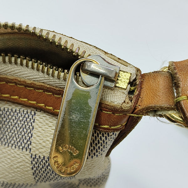 SIRACUSA MM Damier Azur Coated Canvas White
