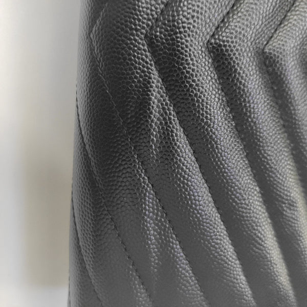 MONOGRAM Chevron Calfskin Black