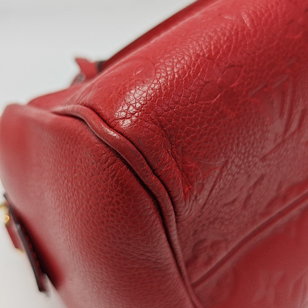 Authenticated pre-owned  SPEEDY 25 Monogram Calfskin Red - Shoulder Bag at Looply