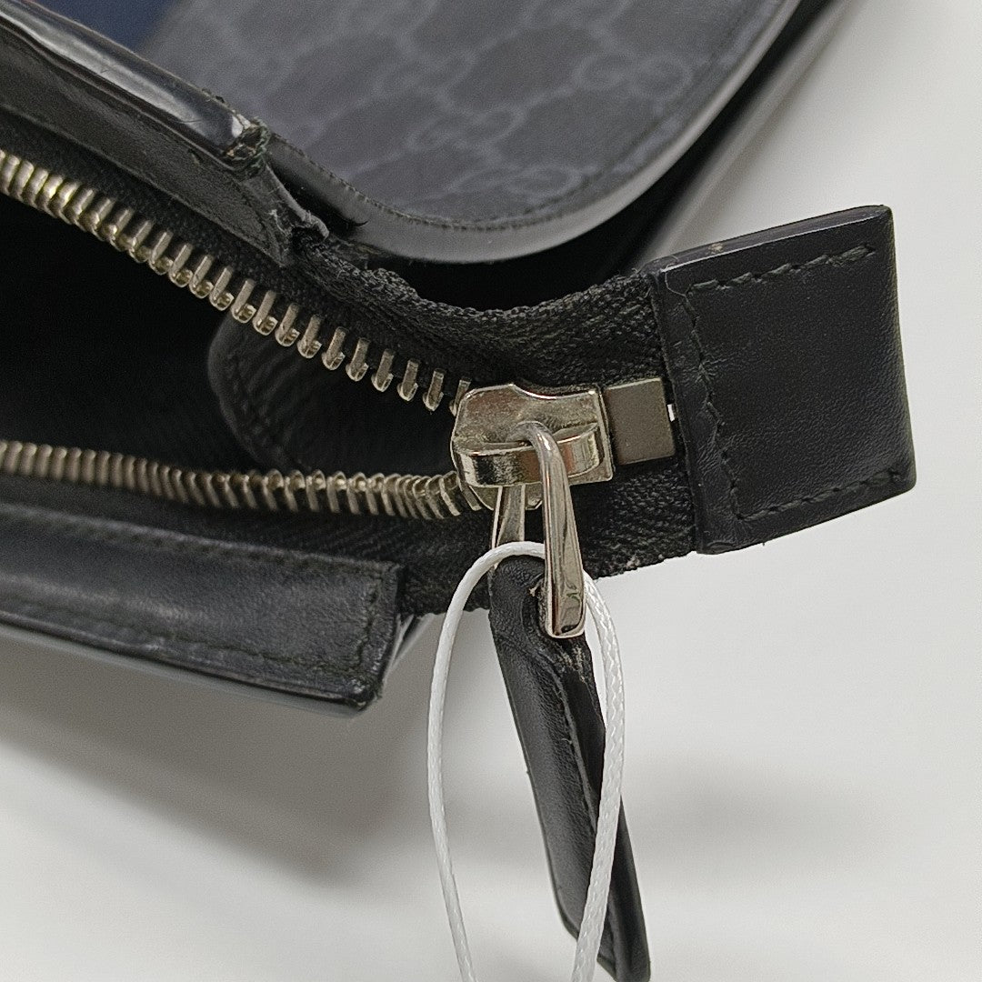 GG Supreme Monogram Coated Canvas Gray