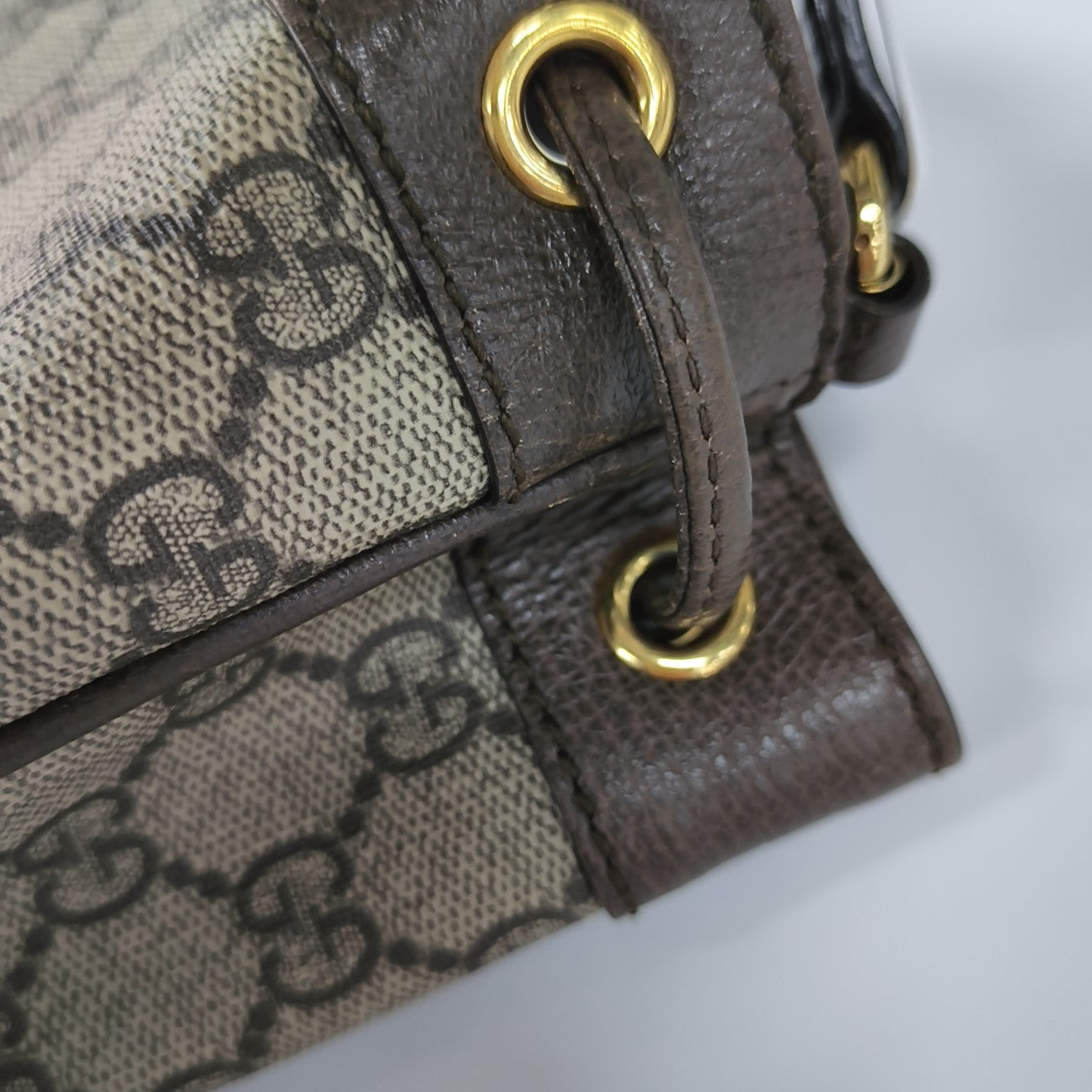 Ophidia Mini Monogram Coated Canvas Beige