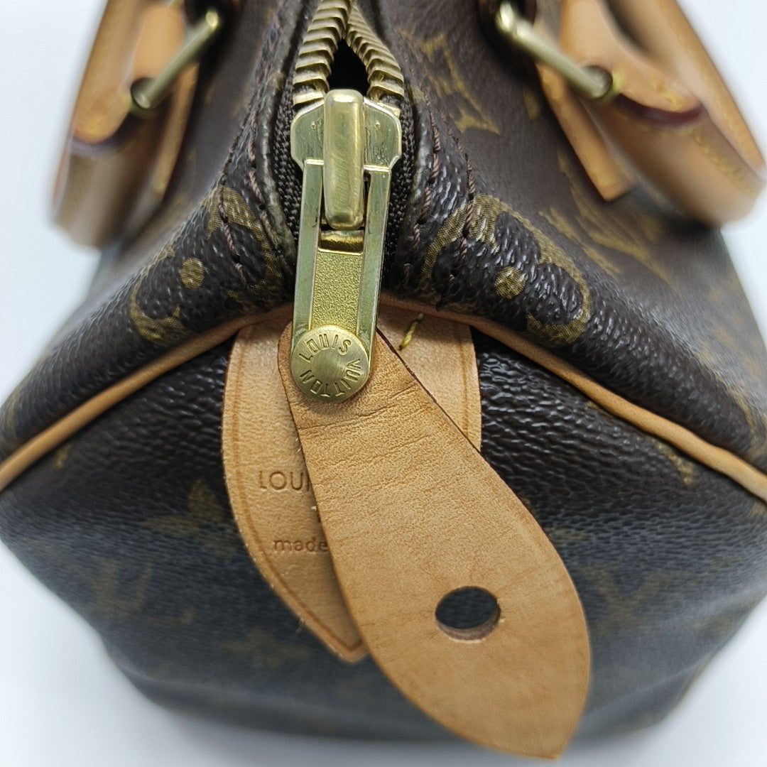 SPEEDY 25 Monogram Coated Canvas Brown