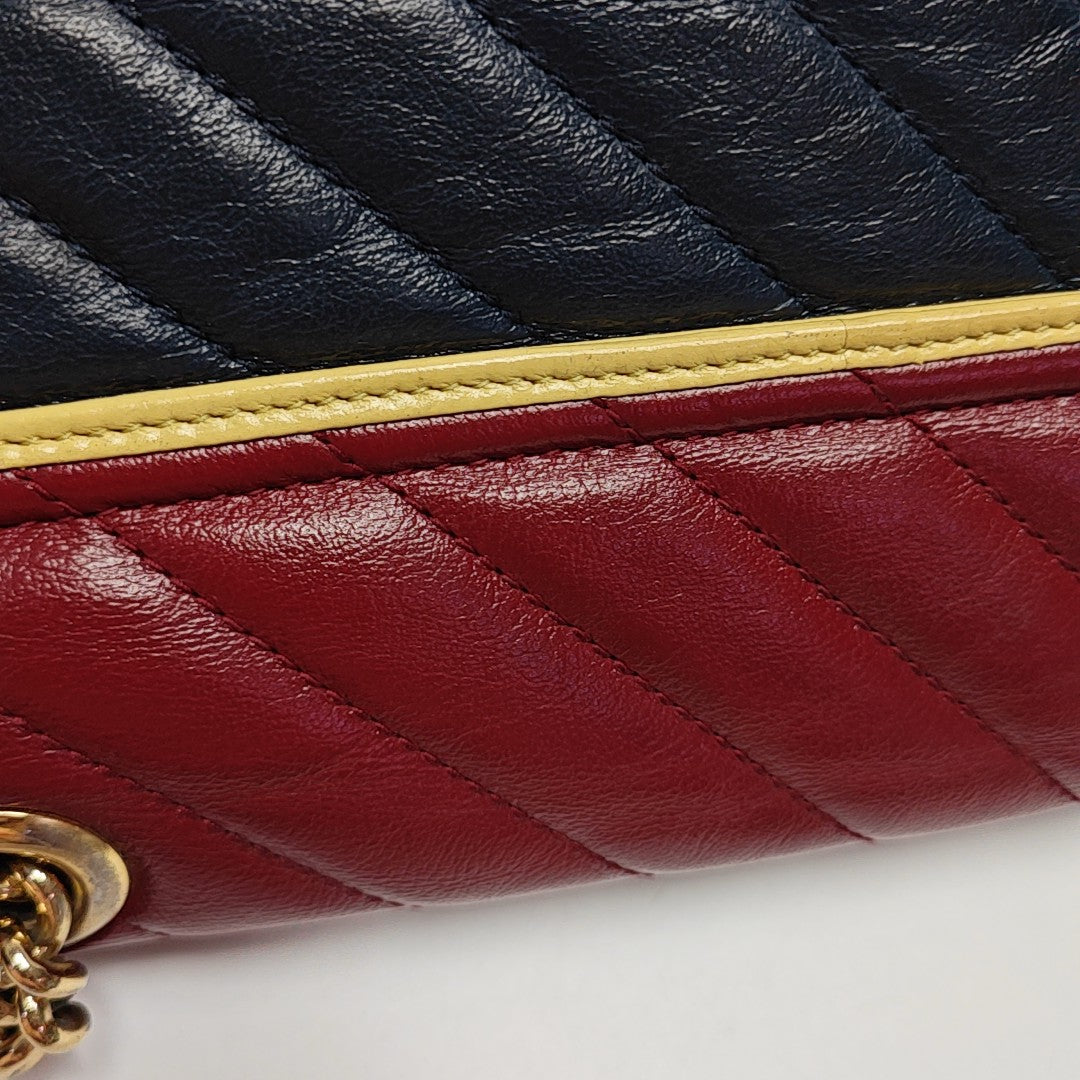 GG Marmont Medium Quilted Calfskin Multicolor