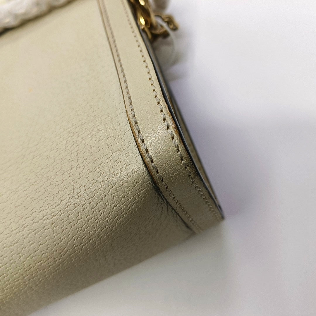 Ophidia Small Calfskin White
