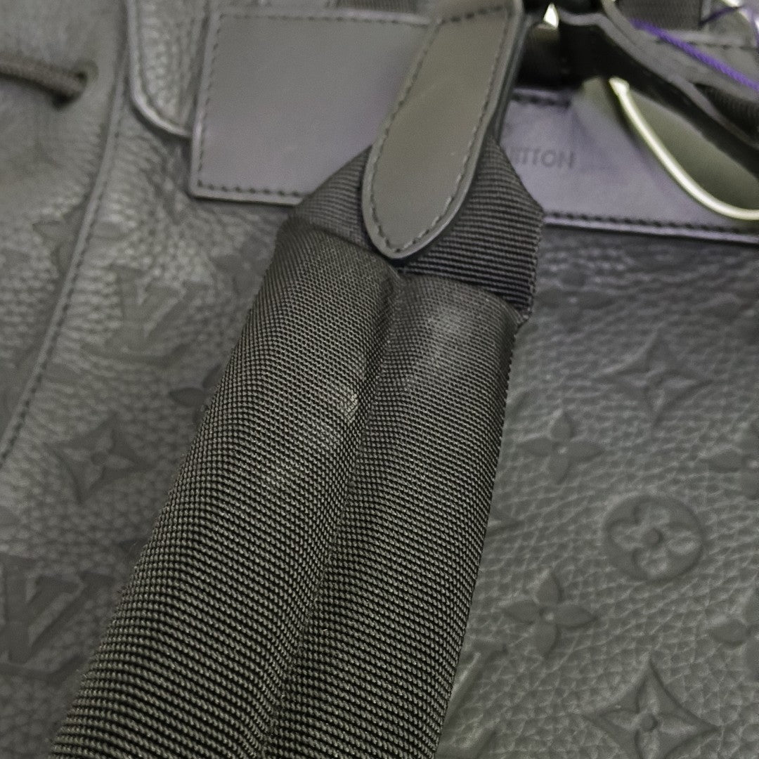 CHRISTOPHER PM Monogram Calfskin Black