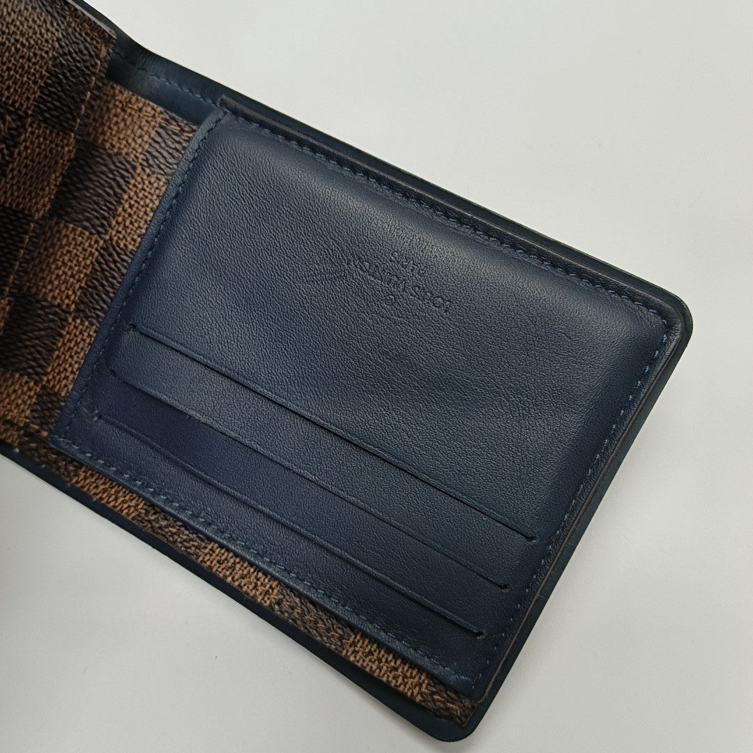 Damier Ebene Coated Canvas Wallet Brown