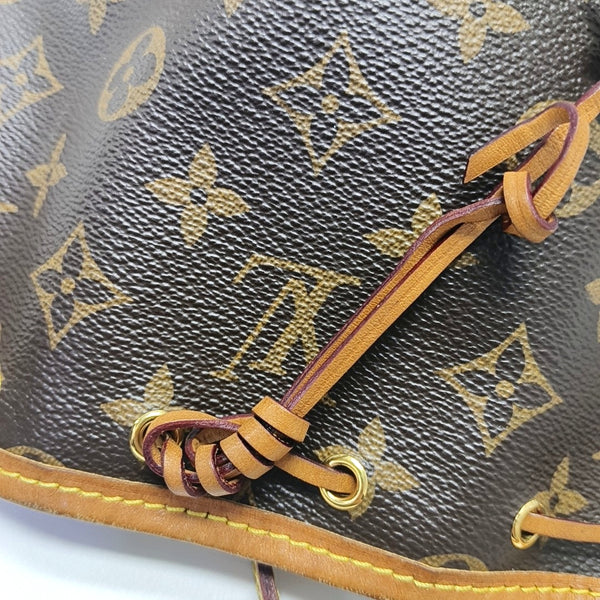 NÉONOÉ Nano Monogram Coated Canvas Brown
