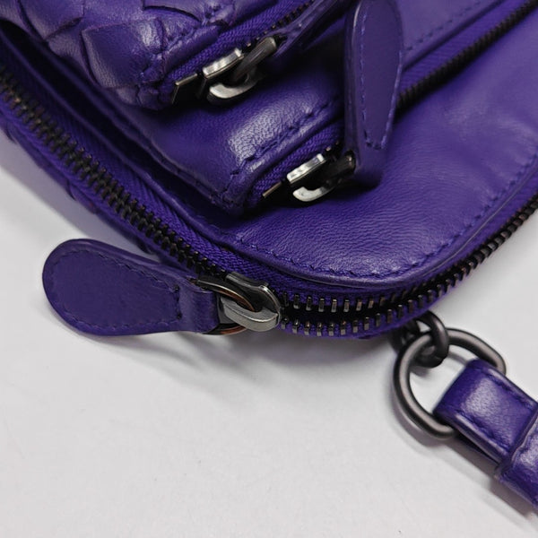 Calfskin Top Handle Bag Purple