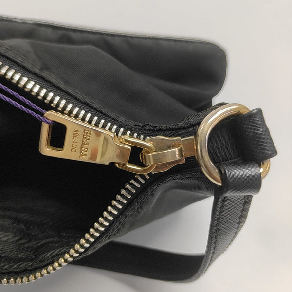 Nylon Top Handle Bag Black