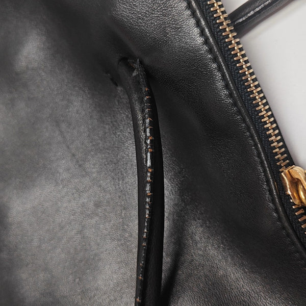 Calfskin Top Handle Bag Brown