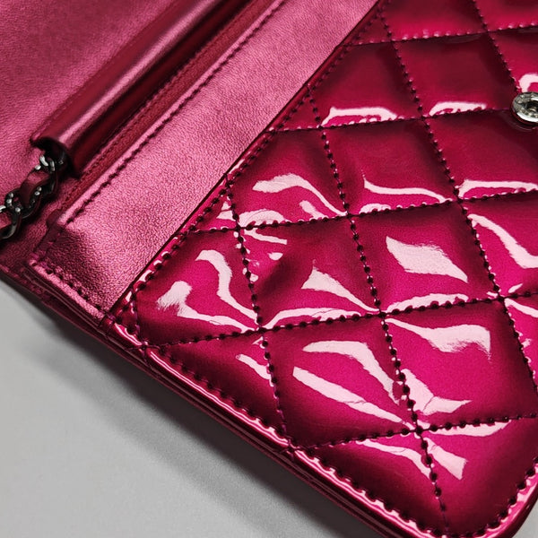 BOY CHANEL WOC Quilted Patent Leather Red