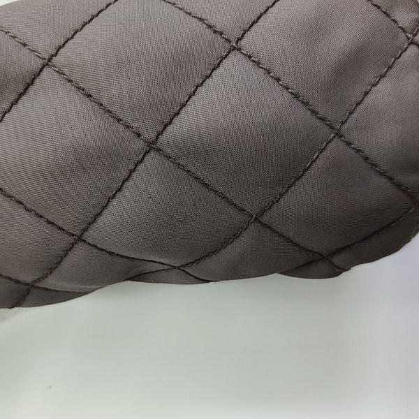 Quilted Nylon Top Handle Bag Purple