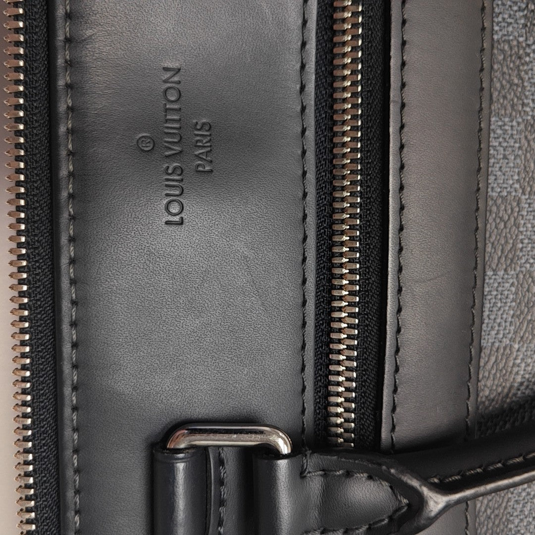 PORTE-DOCUMENTS Damier Coated Canvas Blue