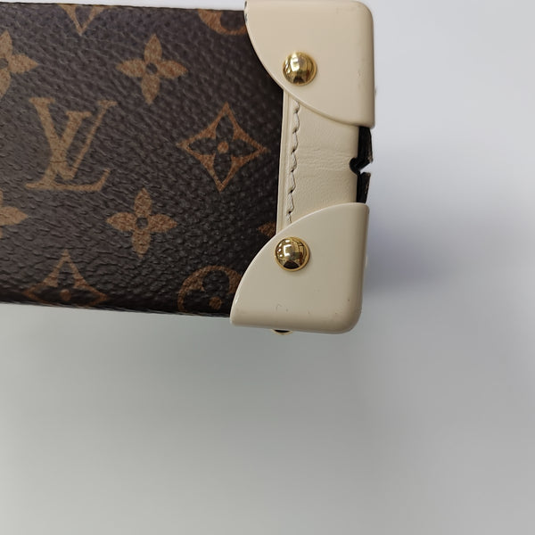PETITE MALLE Monogram Coated Canvas Brown