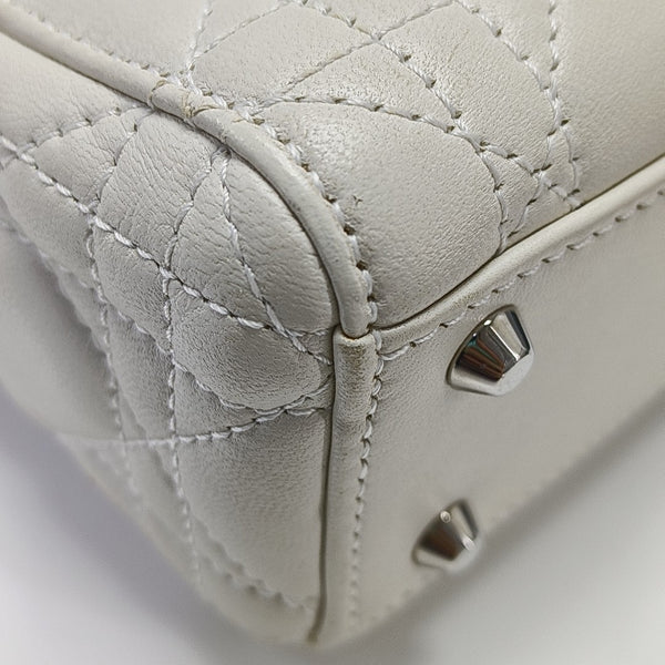 Lady Dior Mini Cannage Lambskin White