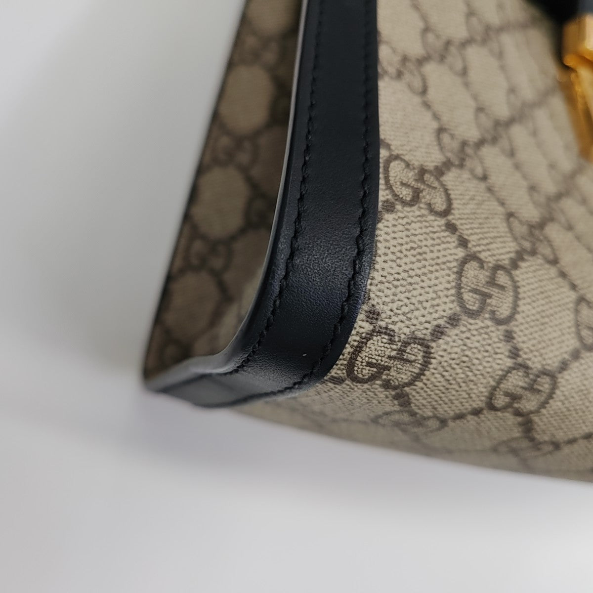 Padlock Small Monogram Coated Canvas Beige