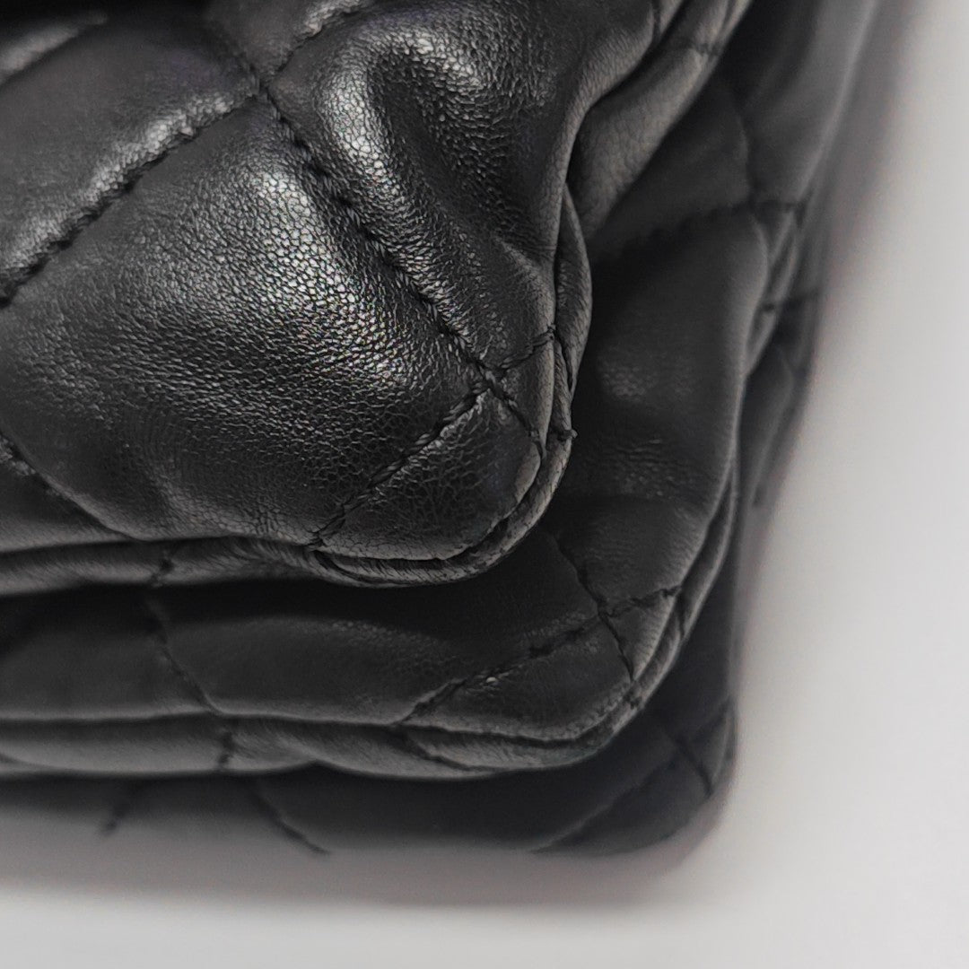 Quilted Lambskin Shoulder Bag Small Black