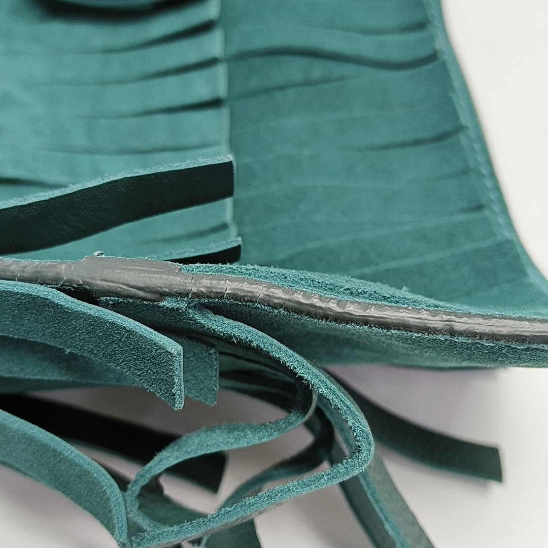 Suede Clutch Green