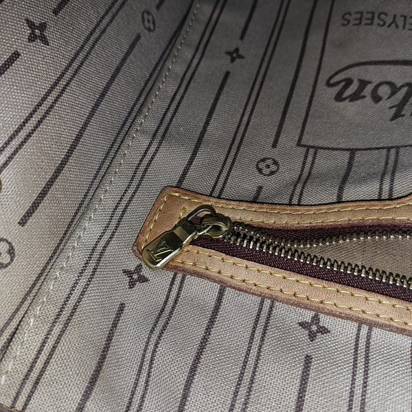 NEVERFULL MM Monogram Coated Canvas Brown