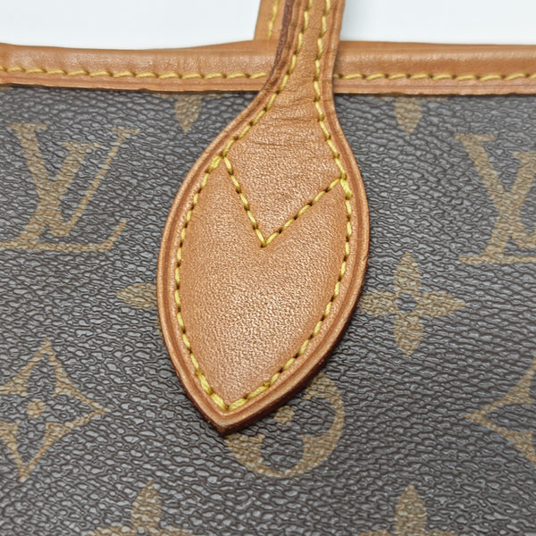 NEVERFULL MM Monogram Coated Canvas Brown