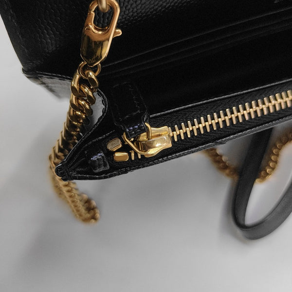 MONOGRAM WOC Chevron Calfskin Black