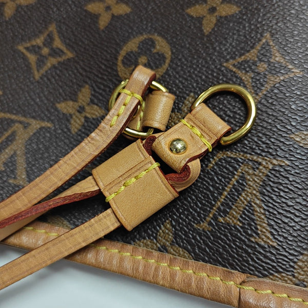 NEVERFULL MM Monogram Coated Canvas Brown