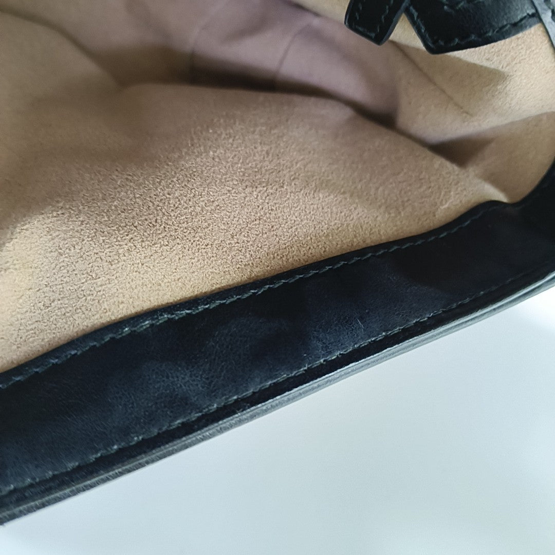 GG Marmont Medium Quilted Calfskin Black