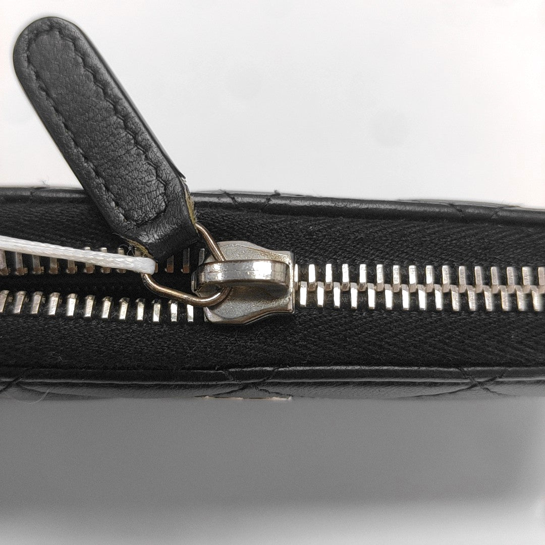 CLASSIC FLAP Mini Quilted Lambskin Black Wallet