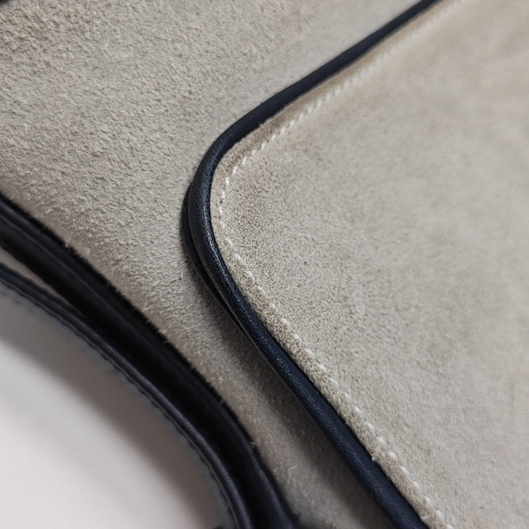 Suede Shoulder Bag Blue