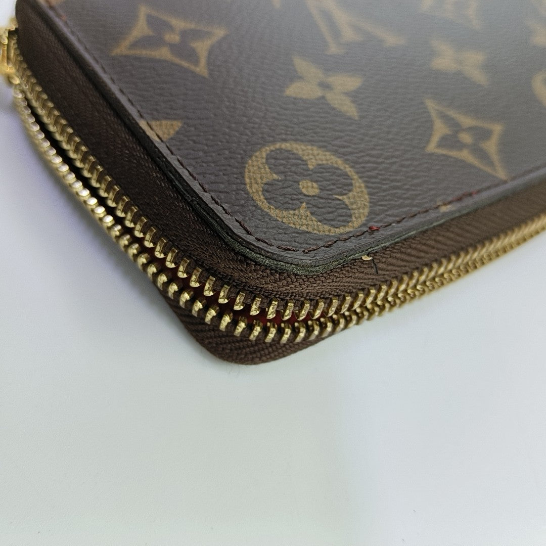 CLÉMENCE Monogram Coated Canvas Brown Wallet