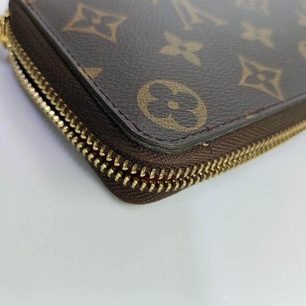 CLÉMENCE Monogram Coated Canvas Brown Wallet